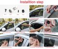 Kaitian 4pcs Tea Color Sun Guards Rain Wind Shade For Carow Vent Wind Deflector Window With Chrome Trim Emblems Custom Fit