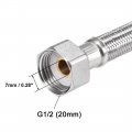 Uxcell Faucet Supply Line Connector G1 2 Female X Male 20 Inch Length 304 Stainless Steel Hose 2pcs