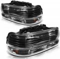 Ocpty Headlight Assembly Pair Replacement For 99-02 Chevy Silverado 1500 2500 01-02 Hd 3500 00-06 Suburban Tahoe
