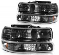 Ocpty Headlight Assembly Pair Replacement For 99-02 Chevy Silverado 1500 2500 01-02 Hd 3500 00-06 Suburban Tahoe