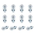 12 Set M8x34 5mm Jack Nuts Carbon Steel Zinc Finish Expansion Screw Petal Multi-grip Insert Rivet Nut Fasteners For Hollow Wall 