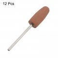 Uxcell 12pcs 400 Grits Abrasive Mounted Stone 35mm Shank 2 5 10mm Dia Conical Heads Grinding And Polishing Wheels For Deburring