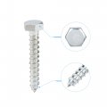 Uxcell Hex Lag Screws M8 X 50mm Carbon Steel Zinc Plated Half Thread Self-tapping Bolts For Wood Screw 25pcs