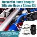 Uxcell Universal 52mm 2 05 Id Straight Hump Coupler Silicone Hose 102mm Long Intercooler Tube Piping With T Bolt Clamp Black