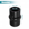 Uxcell Universal 52mm 2 05 Id Straight Hump Coupler Silicone Hose 102mm Long Intercooler Tube Piping With T Bolt Clamp Black