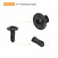Uxcell Phillips Head Self Tapping Screws 200pcs 10x1 2 410 Stainless Steel Drilling Sheet Metal Screw Black