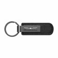 Ford Thunderbird Gunmetal Black Metal Plate Pu Leather Strap Key Chain Keychain Official Licensed