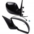 Ocpty Black Driver Side And Passenger View Mirror Smooth With Power Adjustment Manual Fold Non-heated Compatible For 2003-2006