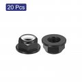 Uxcell M6x1mm Flange Nylon Insert Lock Nuts 20pcs Aluminum Alloy Metric Hex Self Locking For Industrial Construction Fasteners