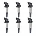 Ignition Coil Pack Of 6 For Bmw 128i 328i 535i 550i 750i X5 X6 Replace Uf-592 Uf571 C1638 00044 0221504470 12137594937 