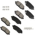 Front And Rear Ceramic Brake Pad Set 8pcs For Chrysler 200 2015 2017 Jeep Cherokee 2014 2021 D1640 D1734 
