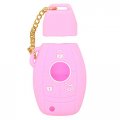 Silicone Key Fob Cover For Mercedes Benz Smart Remote Cv2951 Pink Protective Case Skin Jacket C E S G Gl M Sl Slk Class Keys 