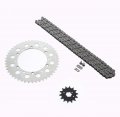 Kawasaki Kdx200 200 Kdx220 220 Chain Sprocket Silver 14 48 112l