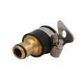 New Lon0167 15mm Hole Rubber Non-thread Water Tap Faucet Adapter Quick Coupler Plug Hose Clamp Loch Gummi Gewinde Wasserhahn