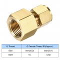 Uxcell Compression Tube Fitting G3 8 Female Thread X 6mm Od Straight Coupling Adapter Brass Pack Of 2