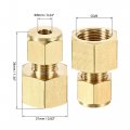 Uxcell Compression Tube Fitting G3 8 Female Thread X 6mm Od Straight Coupling Adapter Brass Pack Of 2
