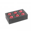 Autobahn88 Motorcycle Sprocket Nut Dress-up Kit Compatible With Suzuki Gs550m Katana 1981-1983 Red Set Of 6