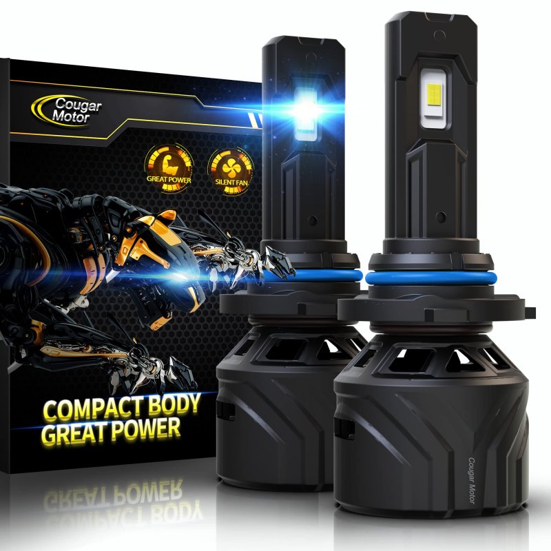 Cougar Motor 9006 Led Bulbs Hb4 Fog Lights 18000lm 6500k Cool White Plug And Play Pack Of 2