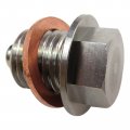 M14 X 1 5 Stainless Steel Oil Drain Pan Plug Paired With High Grade Gaskets Fit For Honda Acura Ford Gm Mazda Hyundai Kia And