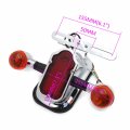 Xkh- Motorcycle Chrome Amber Metal Tombstone Brake Tail W Light Signal Compatiable With Big Twin Bike P N Xh3118b-a-01-cd Amber