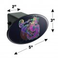 Science Fiction Space Woman And Alien Oval Tow Trailer Hitch Cover Plug Insert