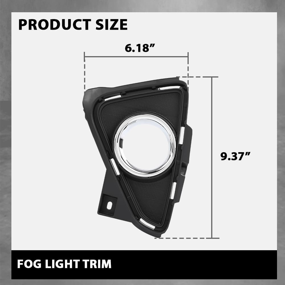 Fog Light Bezel Lamp Trim With Chrome Left Driver For Toyota Rav4 2016 2018 Part Number 520400r030 To1038192