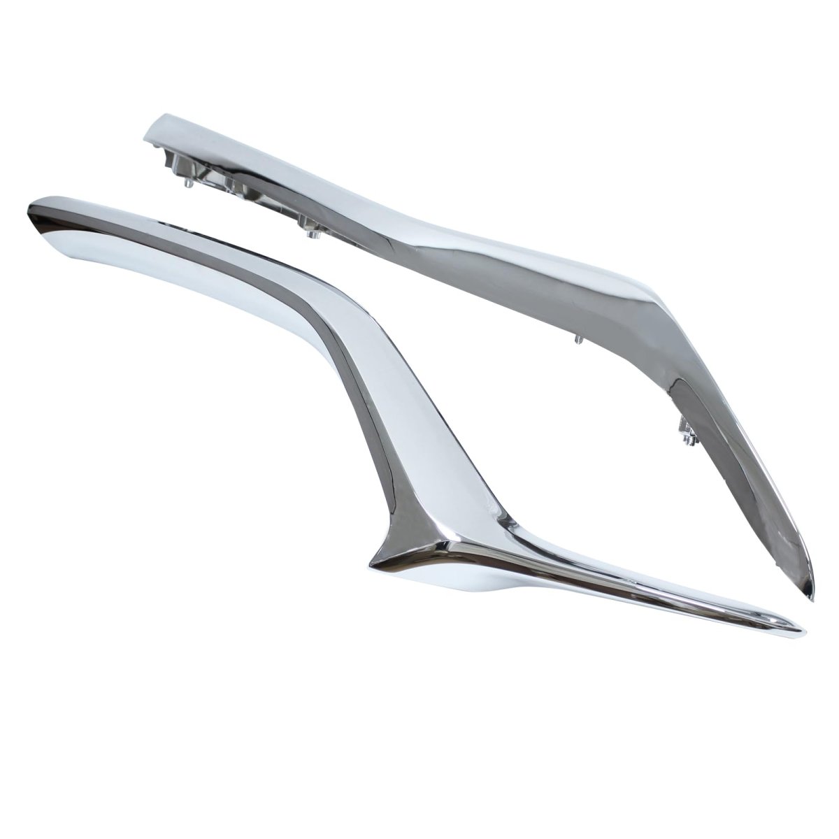 Front Left And Right Side Bumper Lower Grille Molding Trim Chrome For Mazda Cx-5 2017 2021 Kb8a-50-7k1b 2 Piece Set