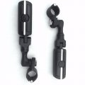 Smt-black Short Angled Adjustable Peg Mounting Kit Skull Zombie Foot Compatible With Goldwing Shadow Valkyrie Triumph 1-1 4