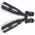 Smt-black Short Angled Adjustable Peg Mounting Kit Skull Zombie Foot Compatible With Goldwing Shadow Valkyrie Triumph 1-1 4