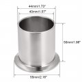 Uxcell 304 Stainless Steel Fitting Long Weld Clamp Ferrule Fits 44mm X 50mm 2pcs