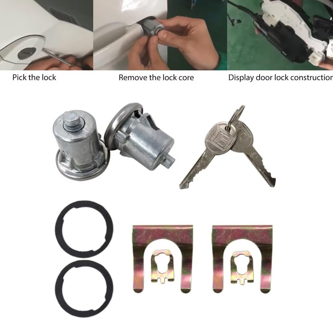 1 Pair Dl7 D570a 2dlk1 2dlk12 Dl15800 Door Lock Cylinder With Keys For Oldsmobile Eighty Eight 1965 1992 Chevrolet Gmc Truck