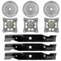 Caltric 54 Deck Spindle Pulley Blade Rebuild Kit Compatible With Husqvarna Gt2 54