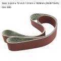 Uxcell 2-inch X 72-inch Aluminum Oxide Sanding Belt 600 Grits Sandpaper Flush Joint For Sander 4pcs