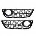 Liru Front Left Right Fog Lights Cover Bumper Honeycomb Hex Mesh Grilles Black 2pcs For Audi A5 Coupe Sportback 2008-2011