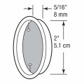 Prime-line N 7571 Closet Door Finger Pull 2 In Matte Black Finish Pack