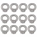 Uxcell Lifting Eye Nut M3 Female Thread 304 Stainless Steel Round Shape For Rope Fitting Pack Of 12