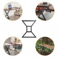 Imeshbean 28 Metal Table Legs Set Of 2 Heavy Duty Industrial Desk Cast Iron Dining Leg Black X-shaped Furniture Home Diy For 