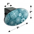 Geometric Flower Pattern Oval Tow Trailer Hitch Cover Plug Insert