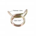 Uxcell Double Wire Spring Hose Clamp 12mm Inner Dia Fit 12 5-13 5mm Od Fuel Line Silicone Tube Clips Zinc Plated 20pcs