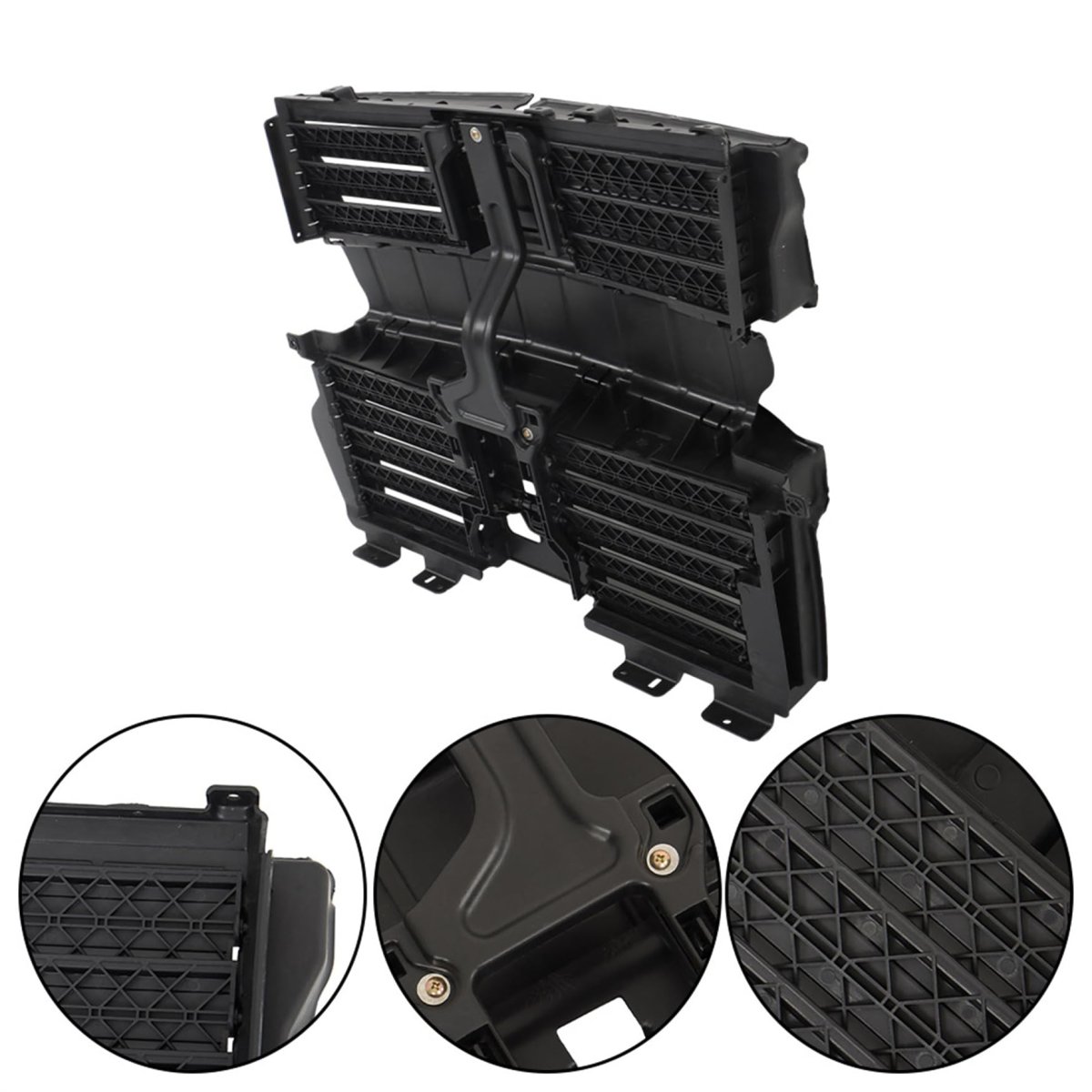 Front Radiator Shutter Replacement For Edge 2 0l 7l 2019 2020 2021 Without Actuator Black Plastic