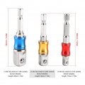 Fydun 3pcs Impact Grade Socket Adapter 1 4in 3 8in 2in Chrome Vanadium Steel Hex Drive Electric Driver A
