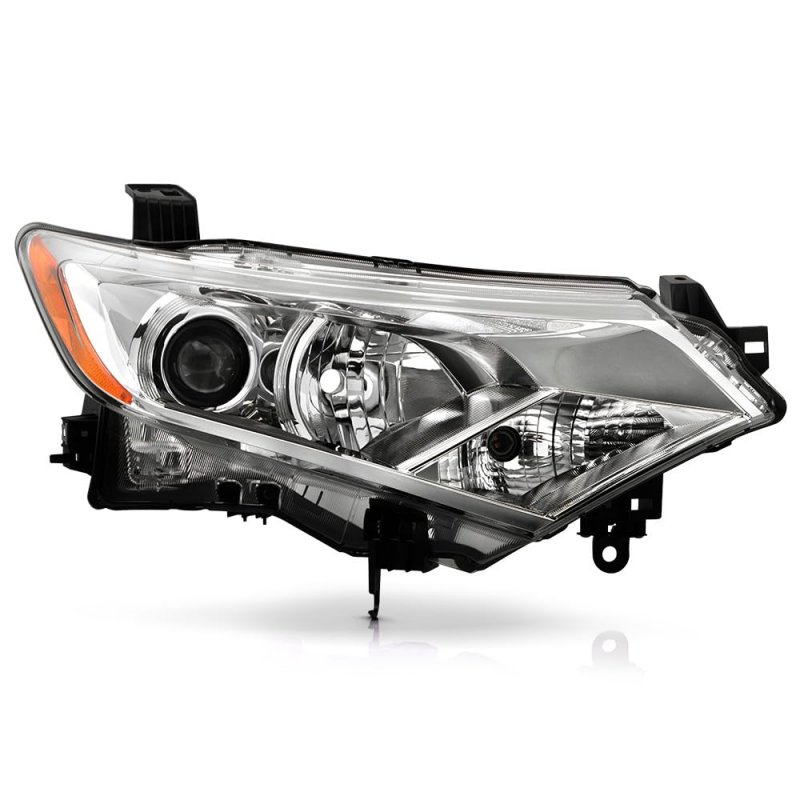Factory Style Halogen Headlight For 2012-2017 Nissan Quest Chrome Housing Clear Lens Direct Replacement Right Passenger Side
