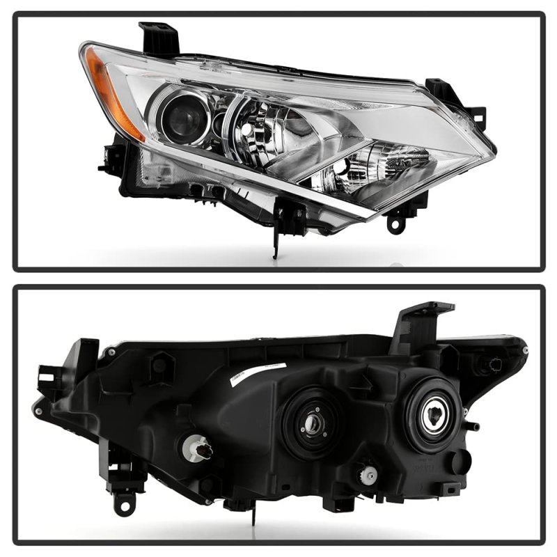 Factory Style Halogen Headlight For 2012-2017 Nissan Quest Chrome Housing Clear Lens Direct Replacement Right Passenger Side