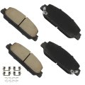 Front D2036 Ceramic 4pcs W Hardware Disc Brake Pad Set 