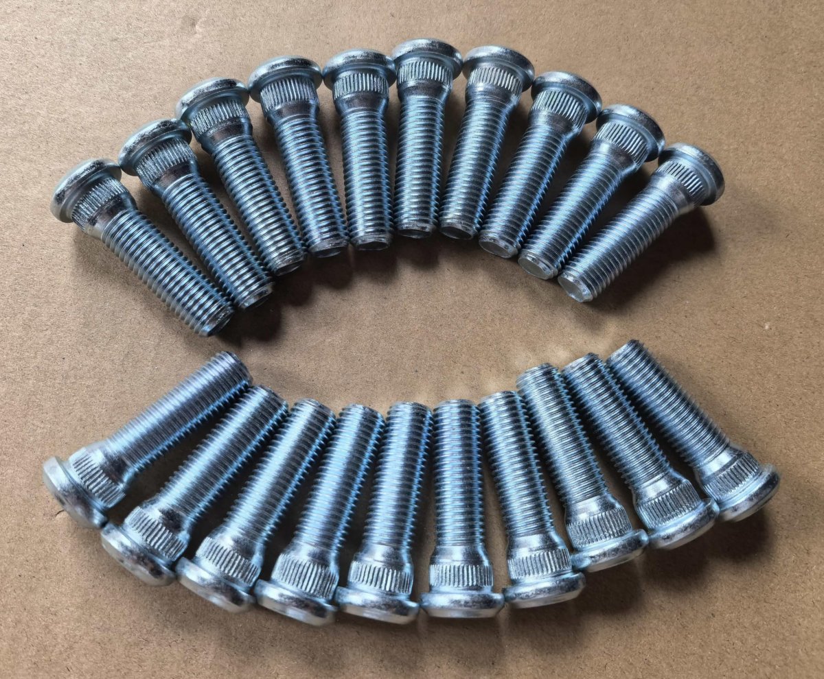 20pcs Grade 12 9 Wheel Studs M12x1 5 Lug Bolts For Toyota Scion Lexus 43mm Uhl 0 56 In Knurl Replaces 610-266 90942-02049