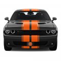 Ipick Image For Dodge Hemi 3d Logo In Orange On Stripe Black Carbon Fiber Look Premium Stainless Steel License Plate Design And