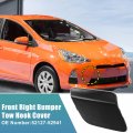 Uxcell Unpainted Front Right Bumper Tow Hook Cover For Toyota Prius C 2012-2015 Eye Cap No 52127-52941 Black