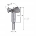 Uxcell Forstner Drill Bits 45mm Tungsten Carbide Wood Hole Saw Auger Opener Woodworking Hinge Drilling Boring Bit Cutter Gray