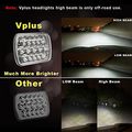 2pcs Partsam 45w Rectangle 7x6 Led Headlights Pair 6054 Headlight 5x7 Hi Low Sealed Beam Chevy S10 H4 Plug H6054 H5054 6052 For