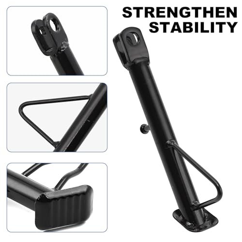 Motorcycle Kickstand Dirt Bike Sidestand Iron Material With Spring And Hardware Screws Total Length 22cm Black Color